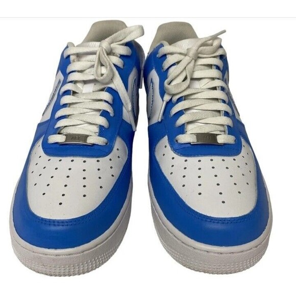 Nike Air Force 1 '07 CW2288-111 White Blue Sneakers Size US 11 Mens 12.5 Women - Picture 5 of 12